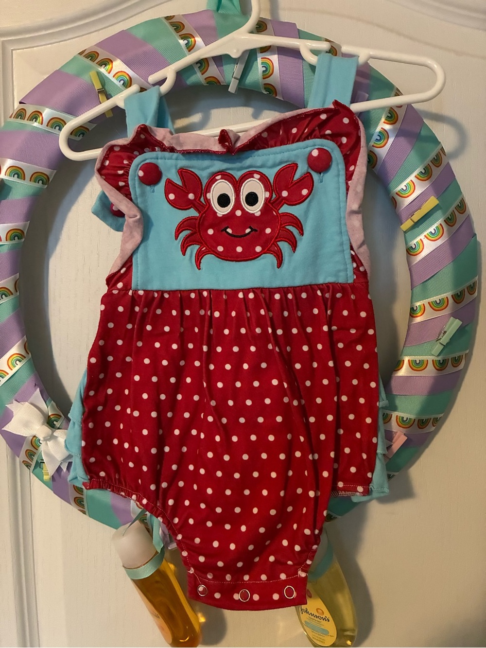 Cute baby girl crab outfit